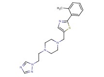 1-{[2-(2-methylphenyl)-1,3-thiazol-5-yl]methyl}-4-[2-(1H-1,2,4-triazol-1-yl)ethyl]piperazine