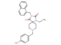 1-ethyl-8-(4-hydroxybenzyl)-3-(1-naphthylmethyl)-1,3,8-triazaspiro[4.5]decane-2,4-dione