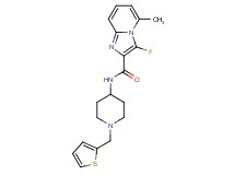 3-fluoro-5-methyl-N-[1-(2-thienylmethyl)piperidin-4-yl]imidazo[1,2-a]pyridine-2-carboxamide
