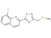 8-fluoro-2-{3-[(methylthio)methyl]-1,2,4-oxadiazol-5-yl}quinoline