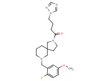 7-(2-fluoro-5-methoxybenzyl)-2-[4-(1H-1,2,4-triazol-1-yl)butanoyl]-2,7-diazaspiro[4.5]decane
