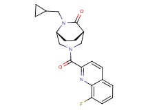 (1S*,5R*)-6-(cyclopropylmethyl)-3-[(8-fluoro-2-quinolinyl)carbonyl]-3,6-diazabicyclo[3.2.2]nonan-7-one