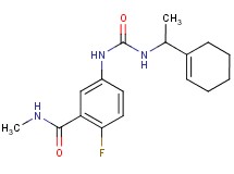 5-({[(1-cyclohex-1-en-1-ylethyl)amino]carbonyl}amino)-2-fluoro-N-methylbenzamide