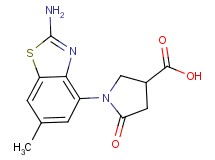 1-(2-amino-6-methyl-1,3-benzothiazol-4-yl)-5-oxopyrrolidine-3-carboxylic acid