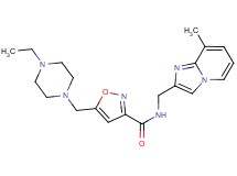 5-[(4-ethylpiperazin-1-yl)methyl]-N-[(8-methylimidazo[1,2-a]pyridin-2-yl)methyl]isoxazole-3-carboxamide