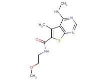N-(2-methoxyethyl)-5-methyl-4-(methylamino)thieno[2,3-d]pyrimidine-6-carboxamide