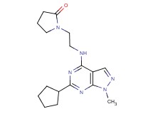 1-{2-[(6-cyclopentyl-1-methyl-1H-pyrazolo[3,4-d]pyrimidin-4-yl)amino]ethyl}-2-pyrrolidinone