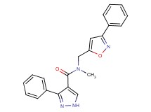 N-methyl-3-phenyl-N-[(3-phenyl-5-isoxazolyl)methyl]-1H-pyrazole-4-carboxamide