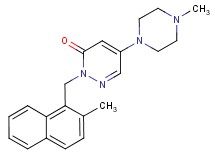 2-[(2-methyl-1-naphthyl)methyl]-5-(4-methyl-1-piperazinyl)-3(2H)-pyridazinone