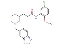 3-[1-(2,1,3-benzothiadiazol-5-ylmethyl)-3-piperidinyl]-N-(5-chloro-2-methoxyphenyl)propanamide