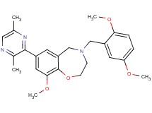 4-(2,5-dimethoxybenzyl)-7-(3,6-dimethyl-2-pyrazinyl)-9-methoxy-2,3,4,5-tetrahydro-1,4-benzoxazepine