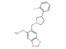 3-(2-fluorophenyl)-1-[(6-methoxy-1,3-benzodioxol-5-yl)methyl]pyrrolidine