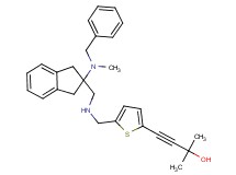 4-(5-{[({2-[benzyl(methyl)amino]-2,3-dihydro-1H-inden-2-yl}methyl)amino]methyl}-2-thienyl)-2-methyl-3-butyn-2-ol