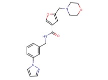 5-(morpholin-4-ylmethyl)-N-[3-(1H-pyrazol-1-yl)benzyl]-3-furamide