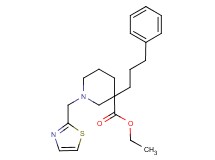 ethyl 3-(3-phenylpropyl)-1-(1,3-thiazol-2-ylmethyl)-3-piperidinecarboxylate