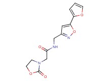 N-{[5-(2-furyl)isoxazol-3-yl]methyl}-2-(2-oxo-1,3-oxazolidin-3-yl)acetamide