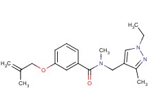 N-[(1-ethyl-3-methyl-1H-pyrazol-4-yl)methyl]-N-methyl-3-[(2-methylprop-2-en-1-yl)oxy]benzamide