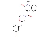 4-{[2-(3-fluorobenzyl)-4-morpholinyl]carbonyl}-1-methyl-2(1H)-quinolinone