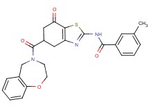 N-[5-(2,3-dihydro-1,4-benzoxazepin-4(5H)-ylcarbonyl)-7-oxo-4,5,6,7-tetrahydro-1,3-benzothiazol-2-yl]-3-methylbenzamide