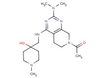 4-({[7-acetyl-2-(dimethylamino)-5,6,7,8-tetrahydropyrido[3,4-d]pyrimidin-4-yl]amino}methyl)-1-methylpiperidin-4-ol