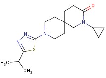 2-cyclopropyl-9-(5-isopropyl-1,3,4-thiadiazol-2-yl)-2,9-diazaspiro[5.5]undecan-3-one