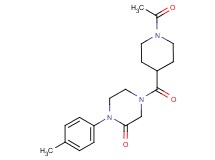 4-[(1-acetyl-4-piperidinyl)carbonyl]-1-(4-methylphenyl)-2-piperazinone