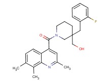 {3-(2-fluorobenzyl)-1-[(2,7,8-trimethyl-4-quinolinyl)carbonyl]-3-piperidinyl}methanol
