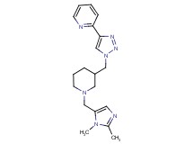 2-[1-({1-[(1,2-dimethyl-1H-imidazol-5-yl)methyl]-3-piperidinyl}methyl)-1H-1,2,3-triazol-4-yl]pyridine
