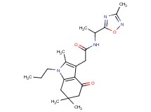 N-[1-(3-methyl-1,2,4-oxadiazol-5-yl)ethyl]-2-(2,6,6-trimethyl-4-oxo-1-propyl-4,5,6,7-tetrahydro-1H-indol-3-yl)acetamide