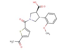 (3S*,4R*)-1-[(5-acetyl-2-thienyl)carbonyl]-4-(2-methoxyphenyl)pyrrolidine-3-carboxylic acid