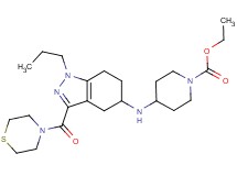 ethyl 4-{[1-propyl-3-(4-thiomorpholinylcarbonyl)-4,5,6,7-tetrahydro-1H-indazol-5-yl]amino}-1-piperidinecarboxylate