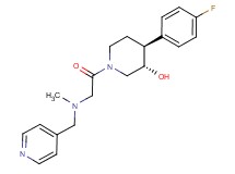 (3S*,4S*)-4-(4-fluorophenyl)-1-{[methyl(pyridin-4-ylmethyl)amino]acetyl}piperidin-3-ol