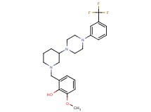 2-methoxy-6-[(3-{4-[3-(trifluoromethyl)phenyl]-1-piperazinyl}-1-piperidinyl)methyl]phenol