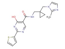 4-hydroxy-N-({1-[(2-methyl-1H-imidazol-1-yl)methyl]cyclopropyl}methyl)-2-(2-thienyl)pyrimidine-5-carboxamide