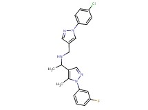 N-{[1-(4-chlorophenyl)-1H-pyrazol-4-yl]methyl}-1-[1-(3-fluorophenyl)-5-methyl-1H-pyrazol-4-yl]ethanamine