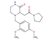 4-(2,4-dimethoxybenzyl)-3-[2-oxo-2-(1-pyrrolidinyl)ethyl]-2-piperazinone