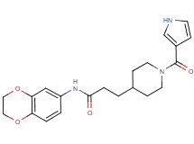 N-(2,3-dihydro-1,4-benzodioxin-6-yl)-3-[1-(1H-pyrrol-3-ylcarbonyl)piperidin-4-yl]propanamide