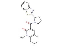 3-{[2-(1,3-benzothiazol-2-yl)-1-pyrrolidinyl]carbonyl}-1-methyl-5,6,7,8-tetrahydro-2(1H)-quinolinone