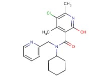 5-chloro-N-cyclohexyl-2-hydroxy-4,6-dimethyl-N-(2-pyridinylmethyl)nicotinamide