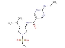 2-(ethylamino)-N-[(3R*,4S*)-4-isopropyl-1-(methylsulfonyl)-3-pyrrolidinyl]-5-pyrimidinecarboxamide