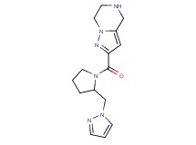 2-{[2-(1H-pyrazol-1-ylmethyl)-1-pyrrolidinyl]carbonyl}-4,5,6,7-tetrahydropyrazolo[1,5-a]pyrazine hydrochloride