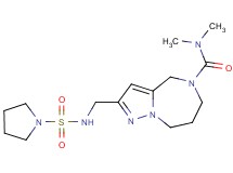 N,N-dimethyl-2-{[(pyrrolidin-1-ylsulfonyl)amino]methyl}-7,8-dihydro-4H-pyrazolo[1,5-a][1,4]diazepine-5(6H)-carboxamide