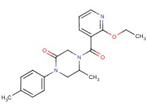4-[(2-ethoxy-3-pyridinyl)carbonyl]-5-methyl-1-(4-methylphenyl)-2-piperazinone