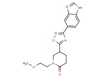 5-[3-(1H-benzimidazol-5-yl)-1,2,4-oxadiazol-5-yl]-1-(2-methoxyethyl)-2-piperidinone