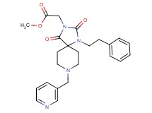 methyl [2,4-dioxo-1-(2-phenylethyl)-8-(3-pyridinylmethyl)-1,3,8-triazaspiro[4.5]dec-3-yl]acetate