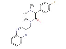 2-(dimethylamino)-2-(4-fluorophenyl)-N-methyl-N-(2-quinoxalinylmethyl)acetamide