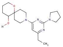 9-[6-ethyl-2-(1-pyrrolidinyl)-4-pyrimidinyl]-1-oxa-9-azaspiro[5.5]undecan-5-ol