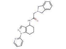 2-(1,3-dihydro-2H-isoindol-2-yl)-N-(1-pyridin-2-yl-4,5,6,7-tetrahydro-1H-indazol-4-yl)acetamide