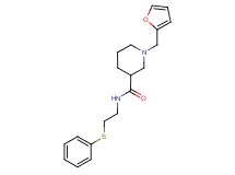 1-(2-furylmethyl)-N-[2-(phenylthio)ethyl]-3-piperidinecarboxamide
