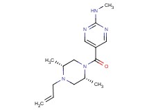 5-{[(2R*,5R*)-4-allyl-2,5-dimethylpiperazin-1-yl]carbonyl}-N-methylpyrimidin-2-amine